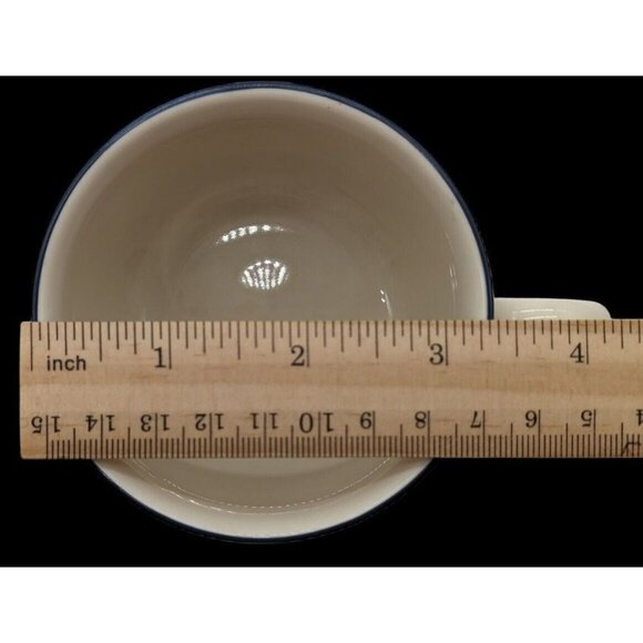 Lenox Chinastone Blue Pinstripes Coffee Mug Coffee Cups Set Of 2 EUC - Picture 8 of 8